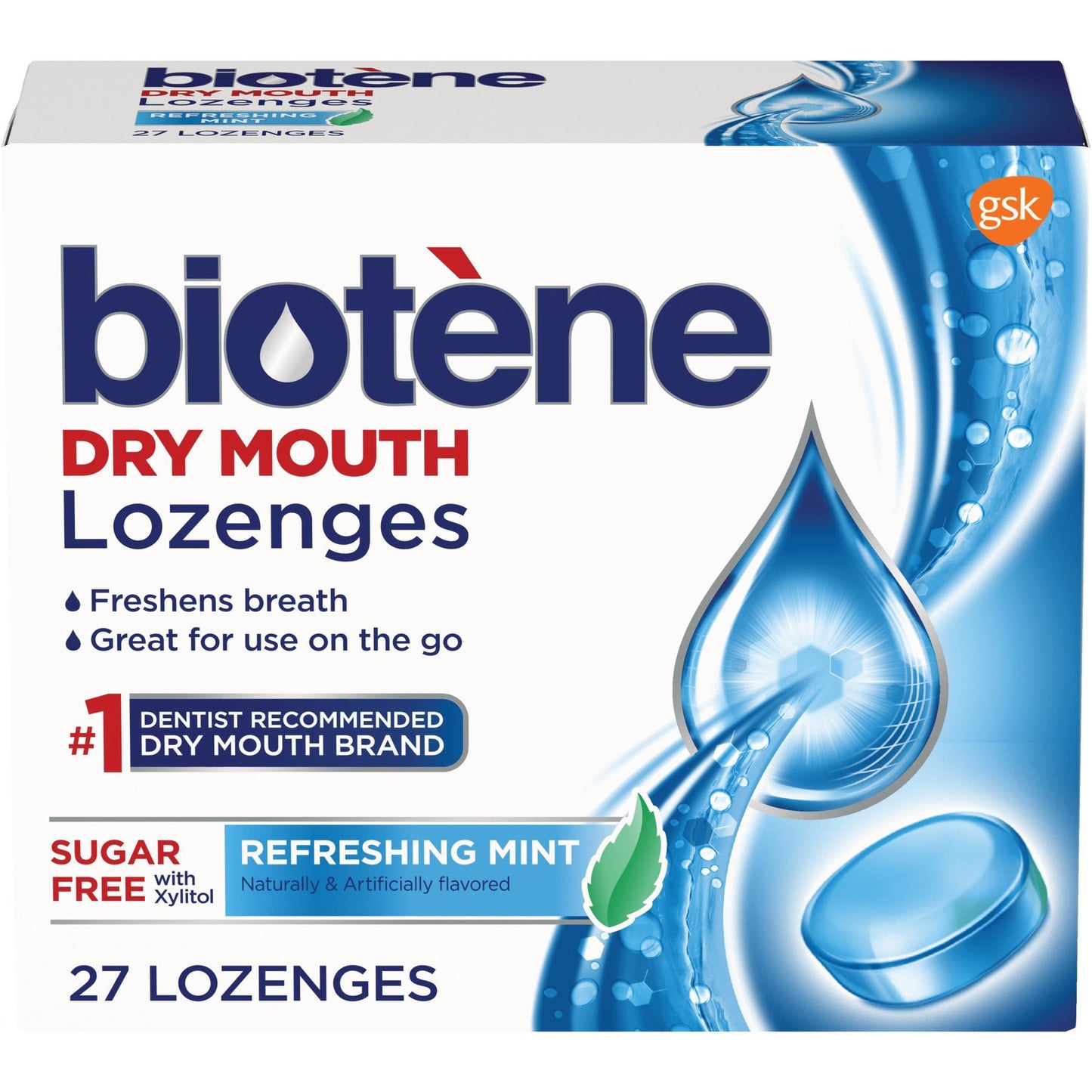 Biotene Dry Mouth Lozenges for Fresh Breath, Refreshing Mint
