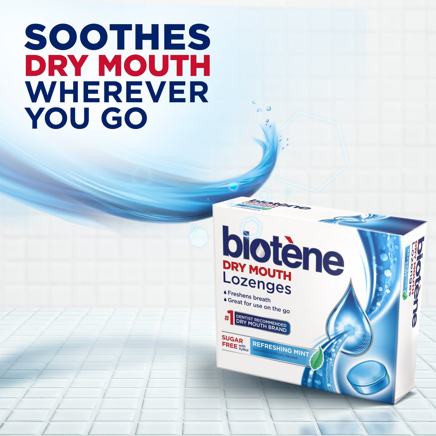 Biotene Dry Mouth Lozenges for Fresh Breath, Refreshing Mint