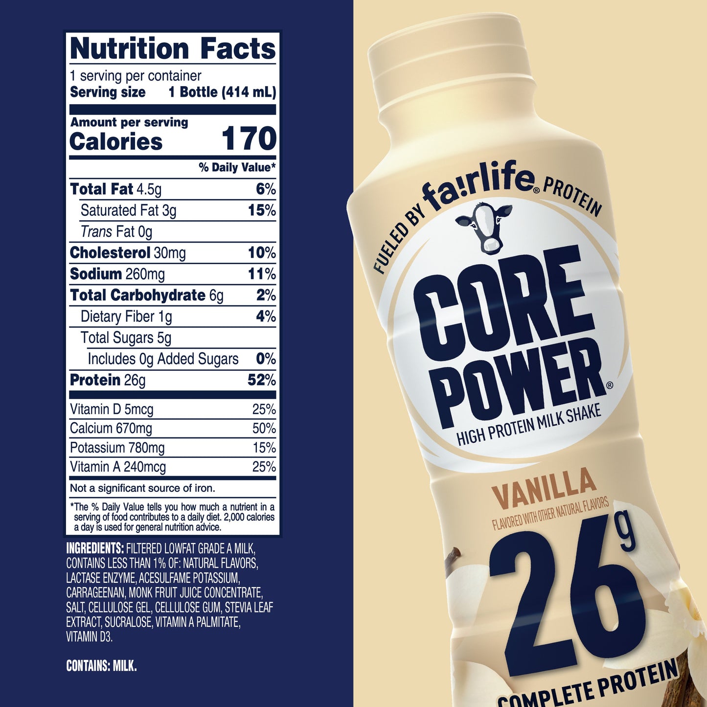 Core Power Complete 26g Protein Shake - Vanilla