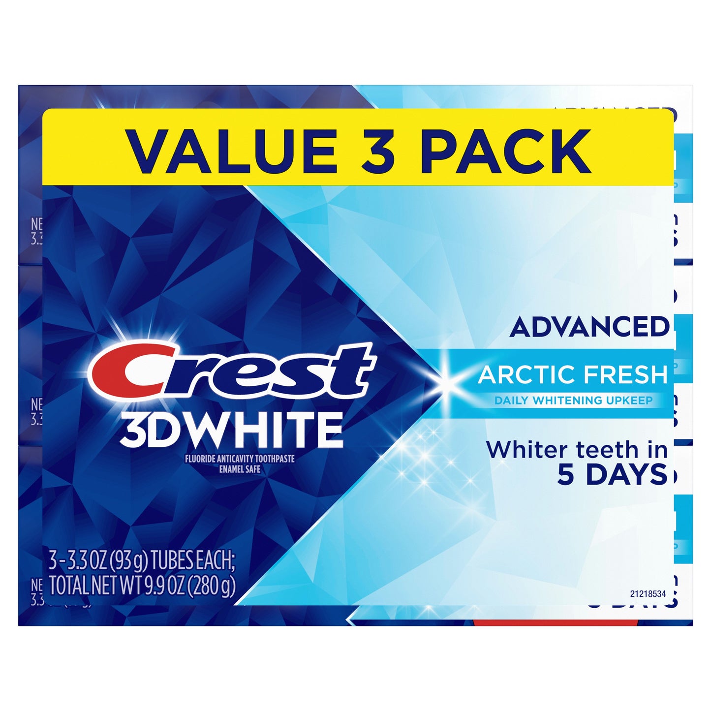 Crest 3D White Whitening Toothpaste - Arctic Fresh, 3 Pk