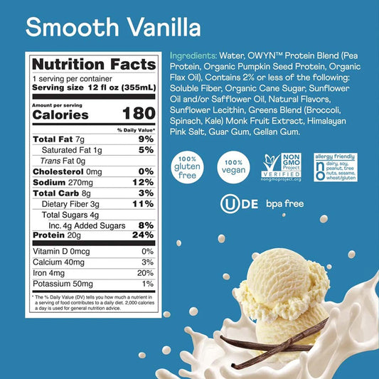 OWYN Non-Dairy 20g Protein Shake - Smooth Vanilla