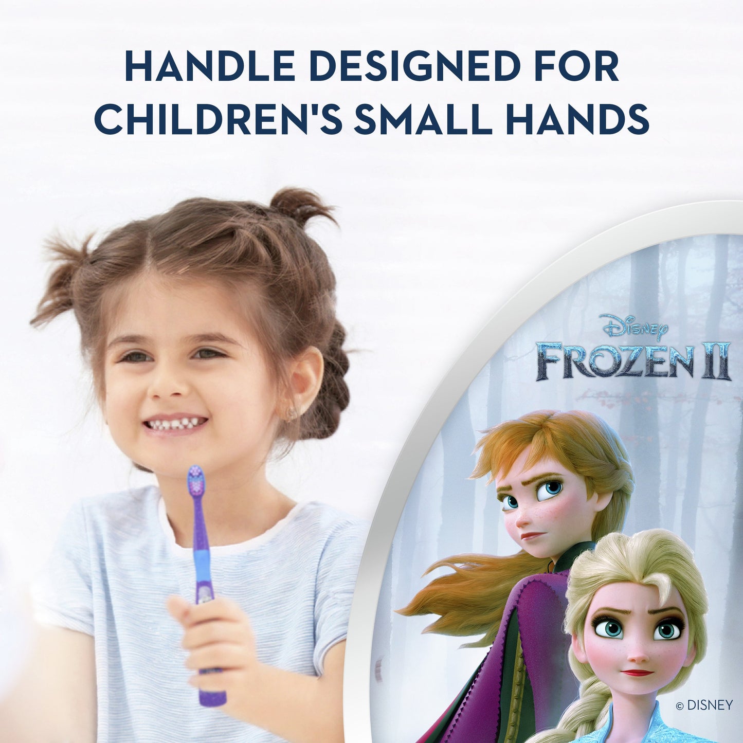 Oral-B Kid's Toothbrush featuring Disney's Frozen II, Soft Bristles for kids 3+