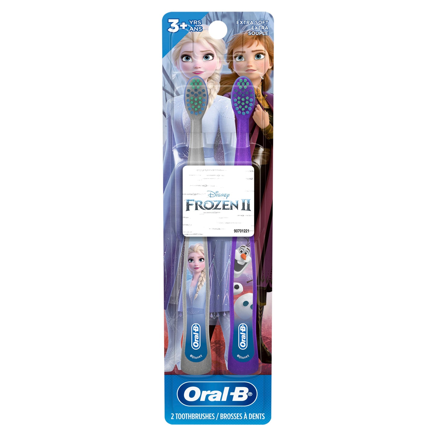 Oral-B Kid's Toothbrush featuring Disney's Frozen II, Soft Bristles for kids 3+