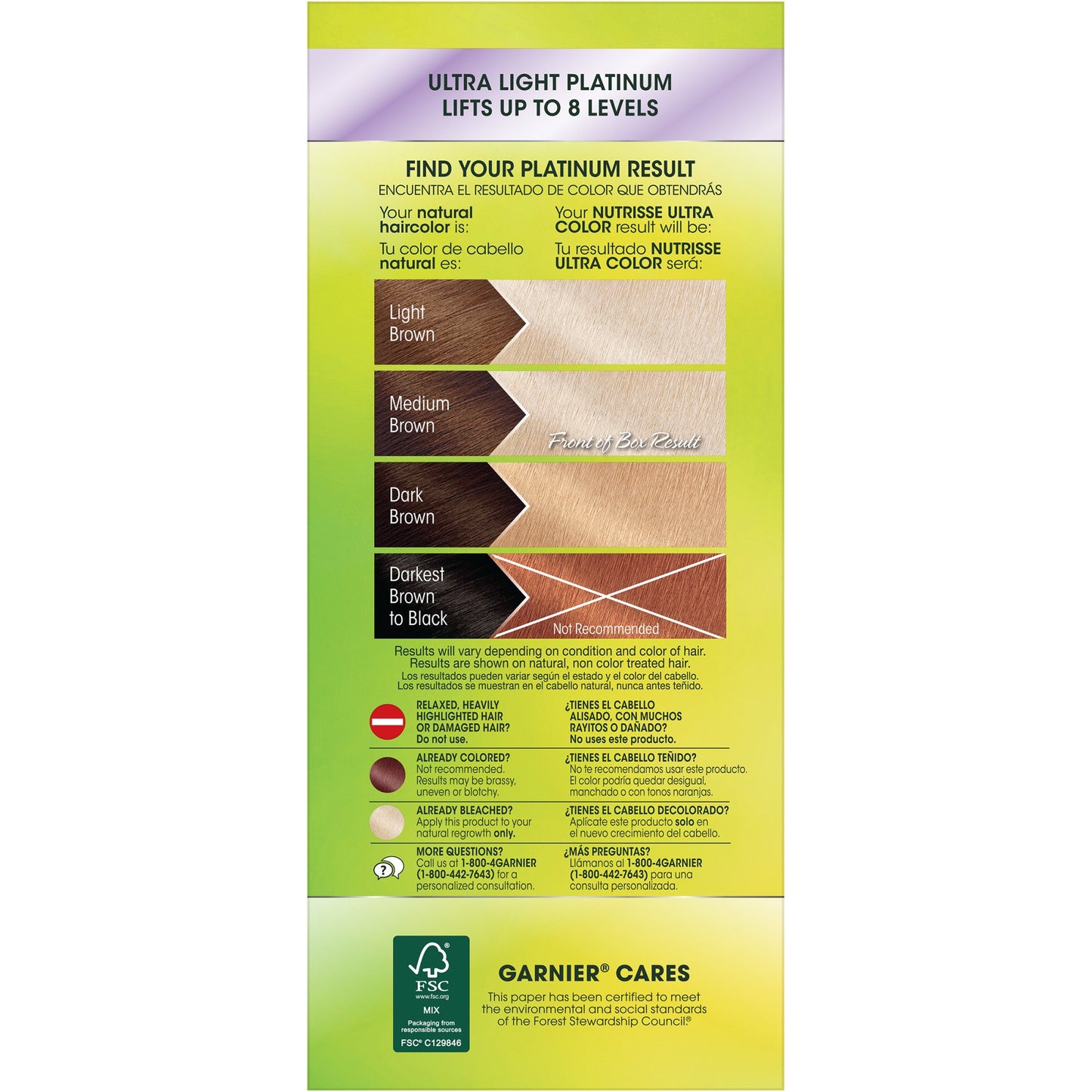 Garnier Nutrisse Ultra Color Maximum Lightening Bleach with Fortifying Anti-Brass Conditioner Mascarpone Creme PL2