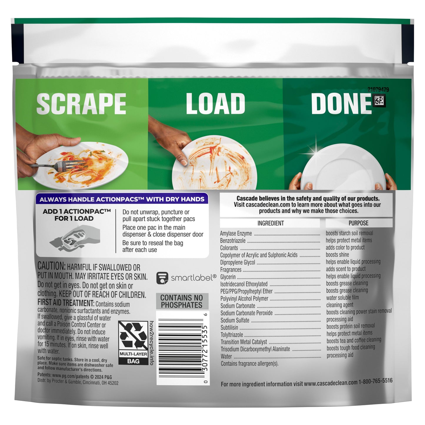 Cascade Platinum Dishwasher Pods, Fresh Scent