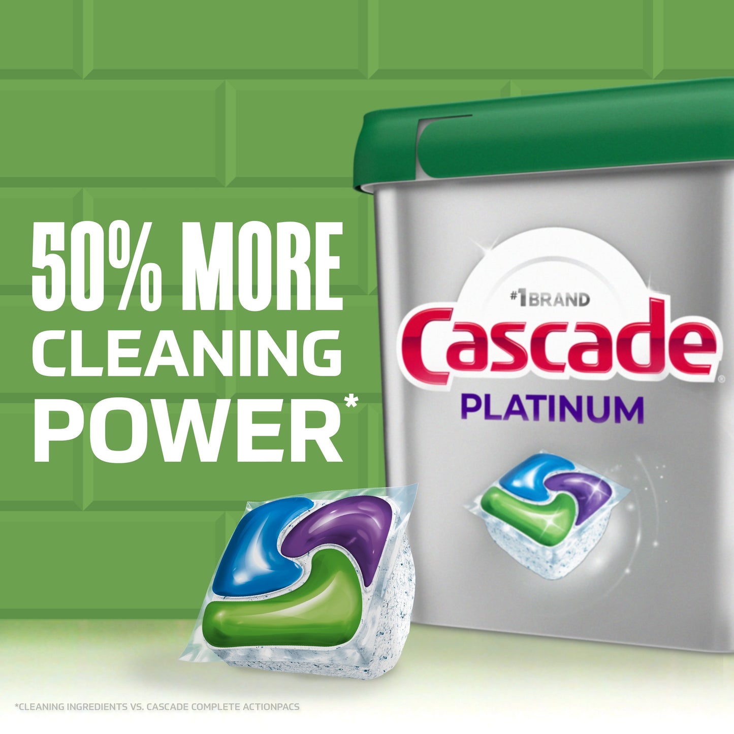 Cascade Platinum Dishwasher Pods, Fresh Scent