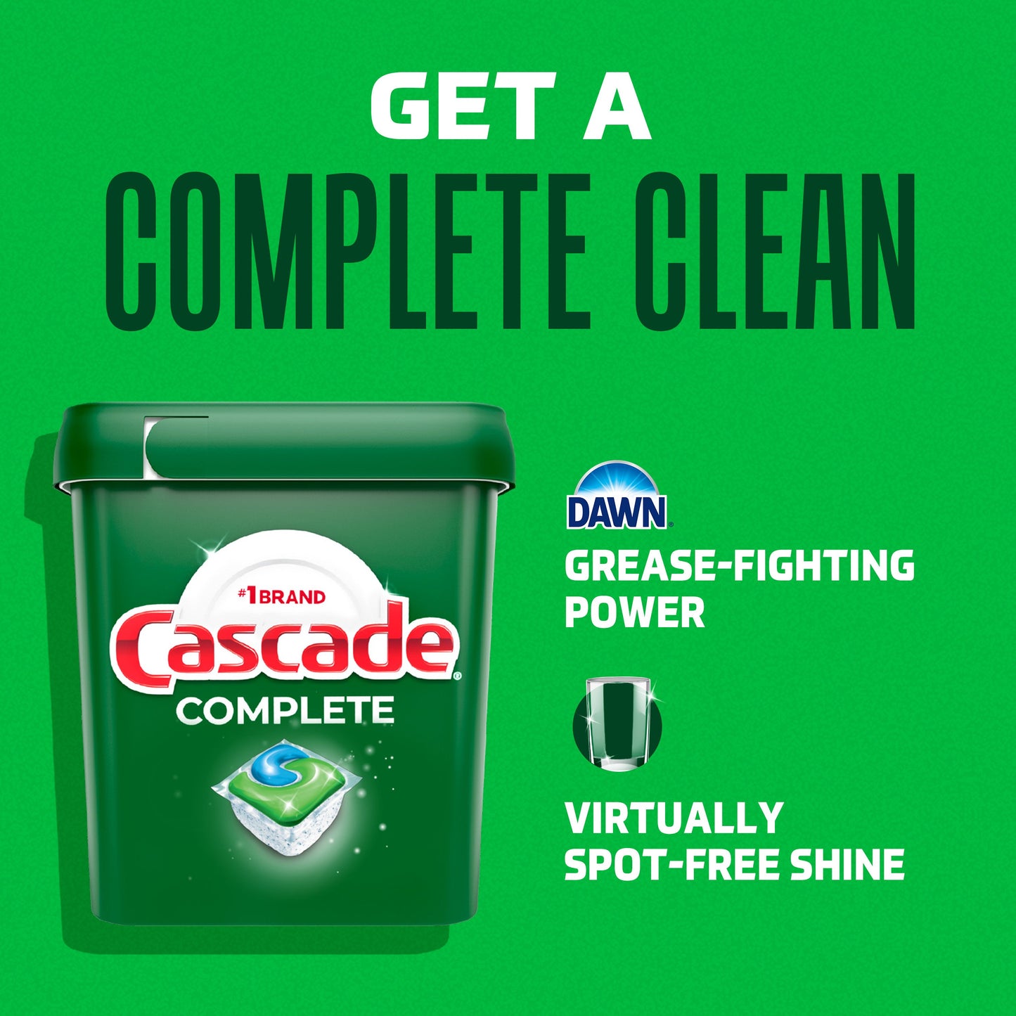Cascade Complete Dishwasher Pods, Fresh Scent