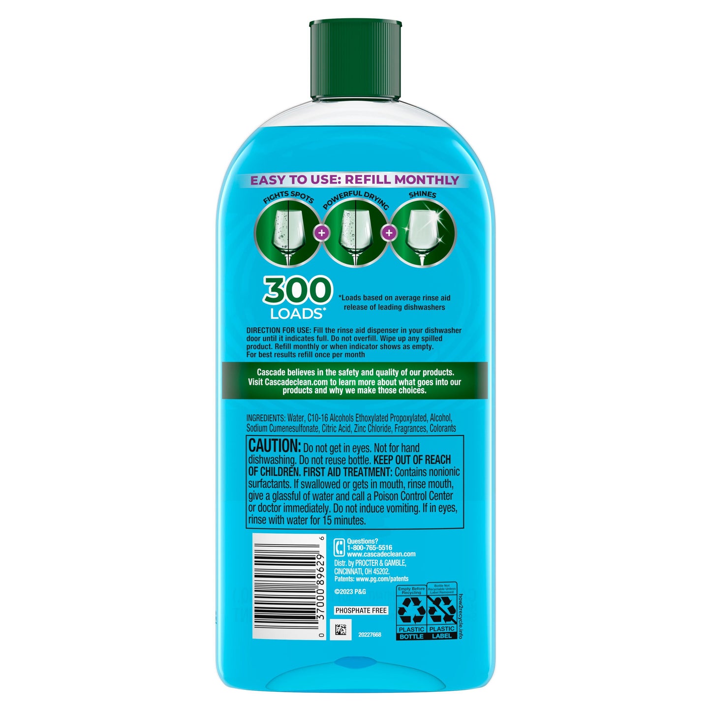 Cascade Platinum Power Dry Dishwasher Rinse Aid