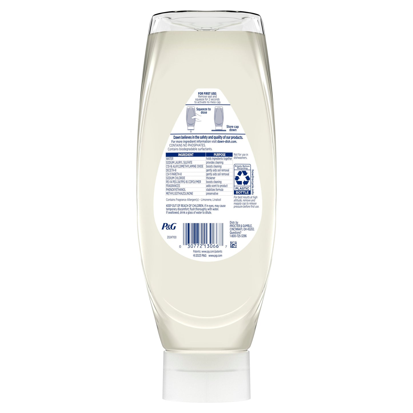 Dawn Free & Clear Lemon Essence Dish Soap