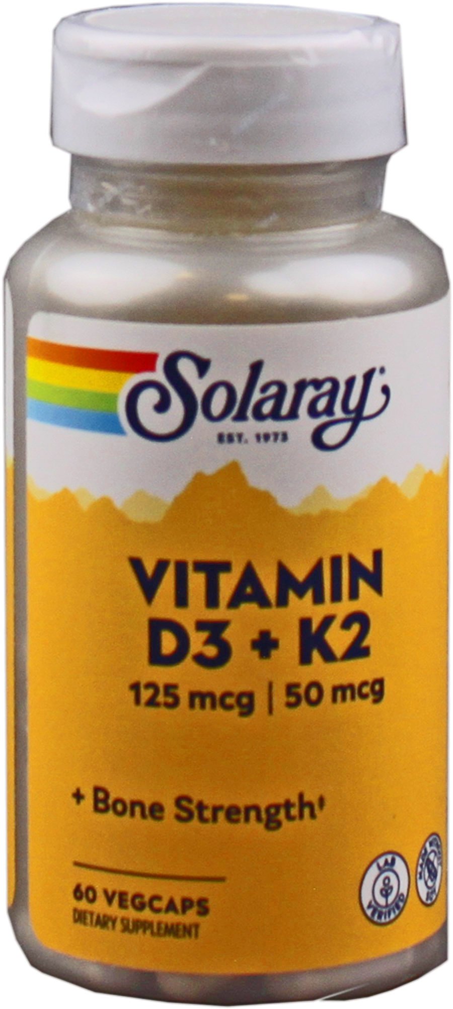 Solaray Vitamin D3 + K2 Capsules