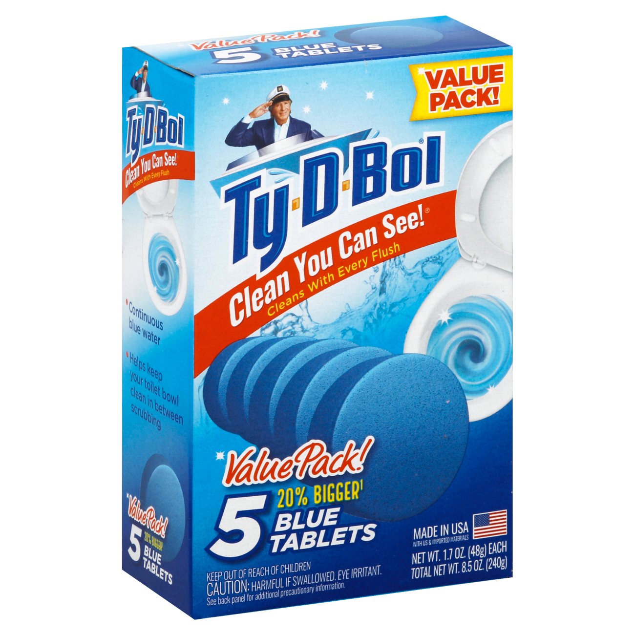 Ty-D-Bol Blue Tablets Toilet Bowl Cleaner Value Pack