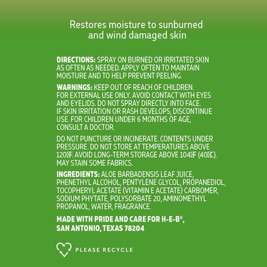 H-E-B Aloe Vera Aftersun Spray