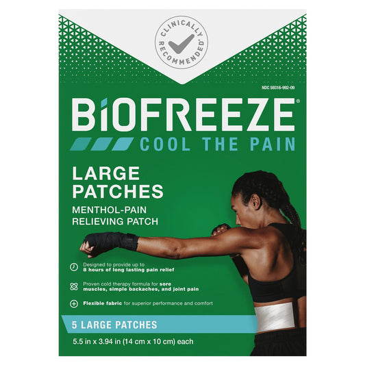 Biofreeze Menthol Pain Relief Patch, Large