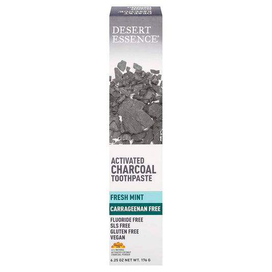 Desert Essence Activated Charcoal Toothpaste - Fresh Mint