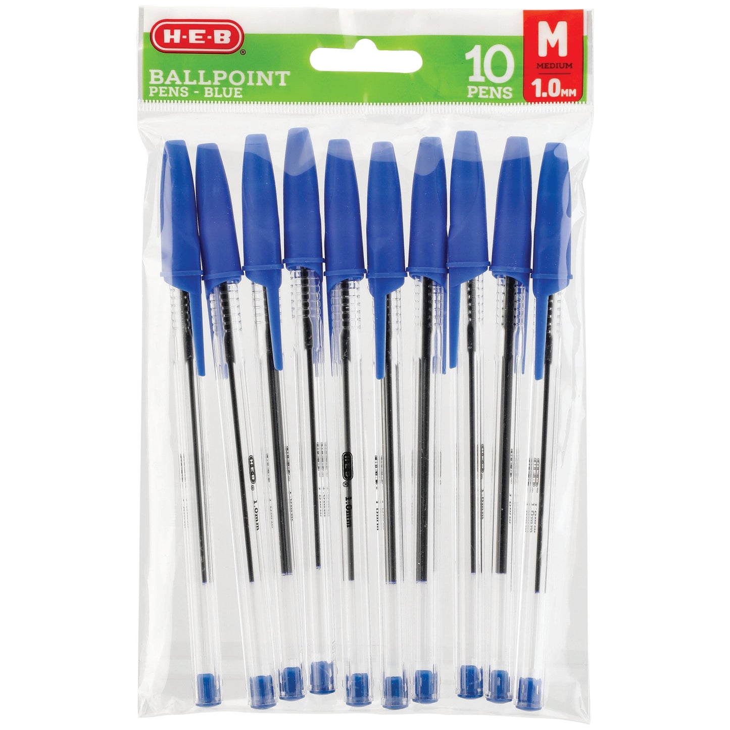 H-E-B 1.0mm Ballpoint Pens - Blue Ink