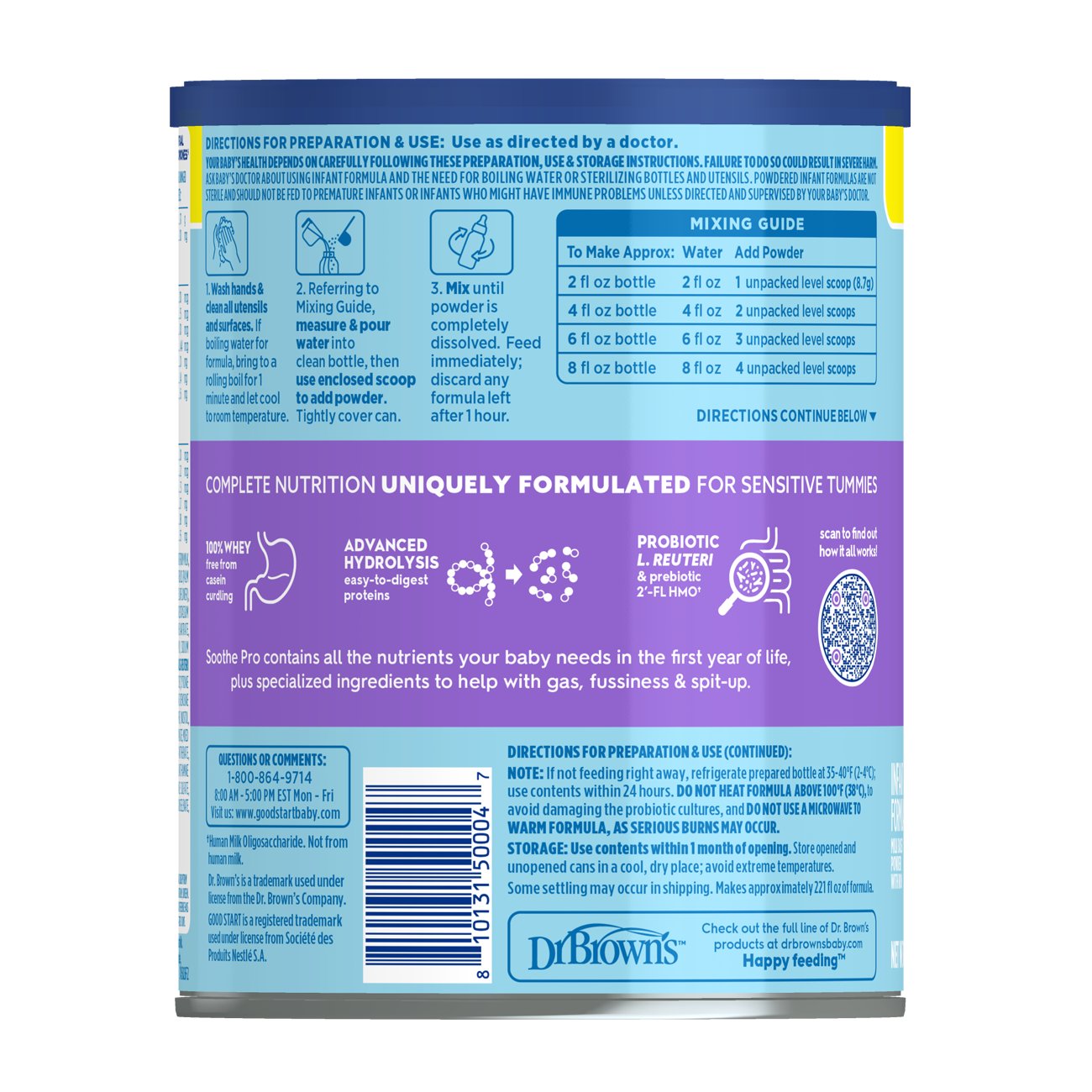 Dr. Brown's Good Start Soothe Pro Comforting Probiotics Powder Infant Formula