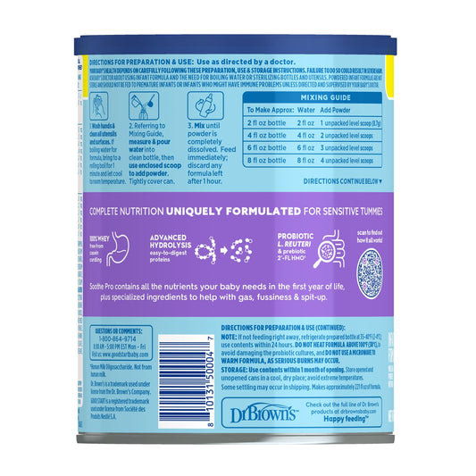 Dr. Brown's Good Start Soothe Pro Comforting Probiotics Powder Infant Formula