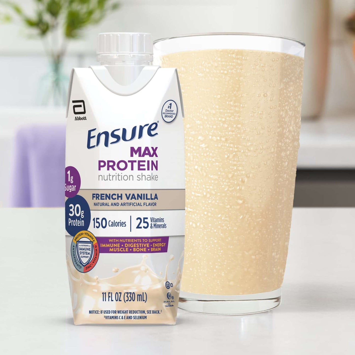 Ensure 30g Protein Nutrition Shakes 4 pk - French Vanilla