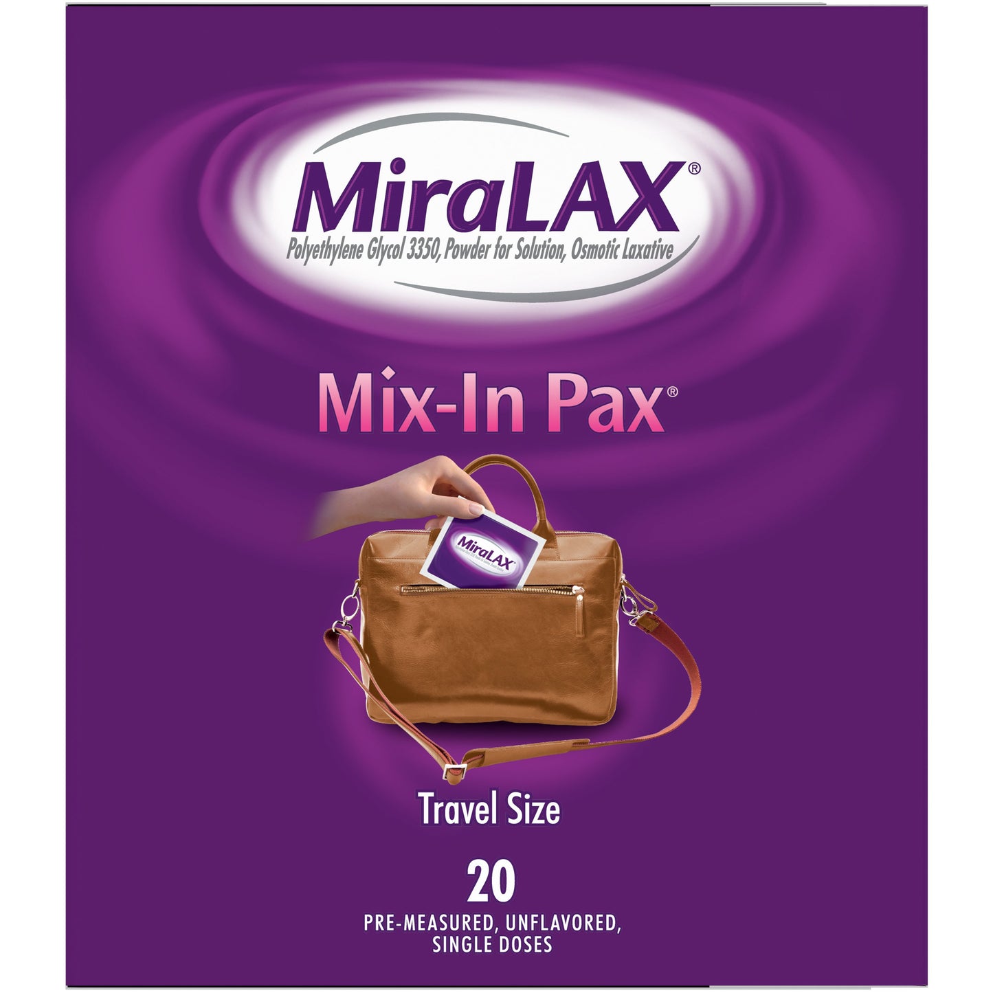 MiraLAX Mix-in Pax Unflavored Powder Packets
