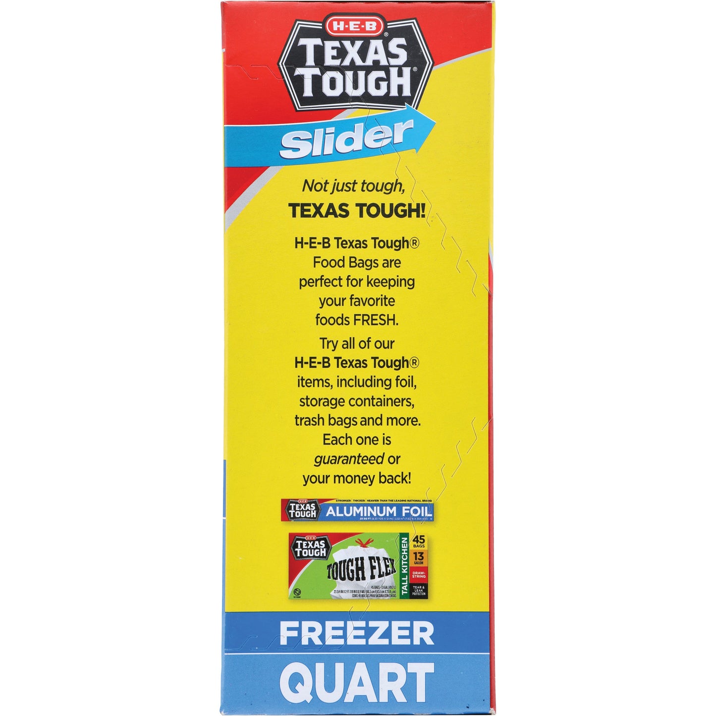 H-E-B Texas Tough Slider Quart Freezer Bags - Value Pack