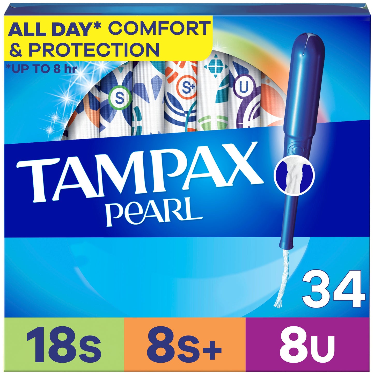 Tampax Pearl Tampons Trio Pack, Super/Super Plus/Ultra Unscented