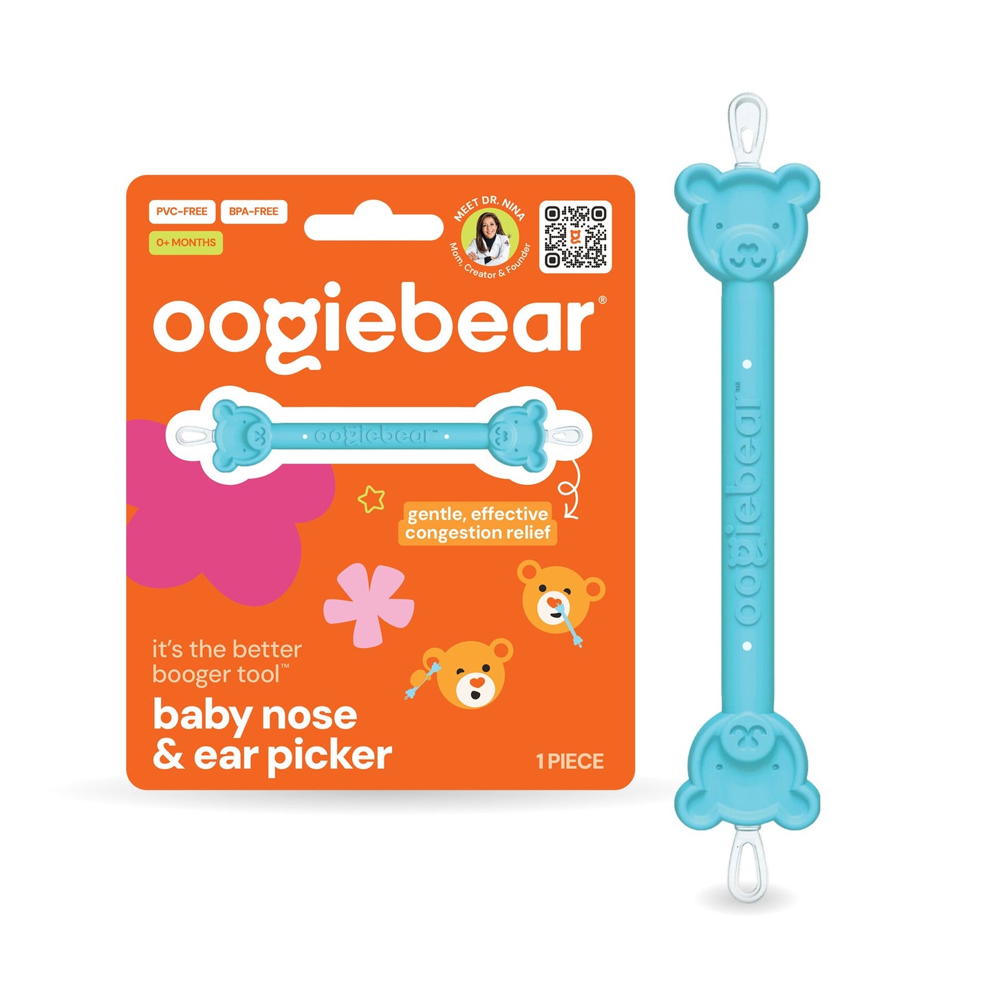 Oogiebear Baby Nose and Ear Cleaner, Booger and Ear Wax Picker