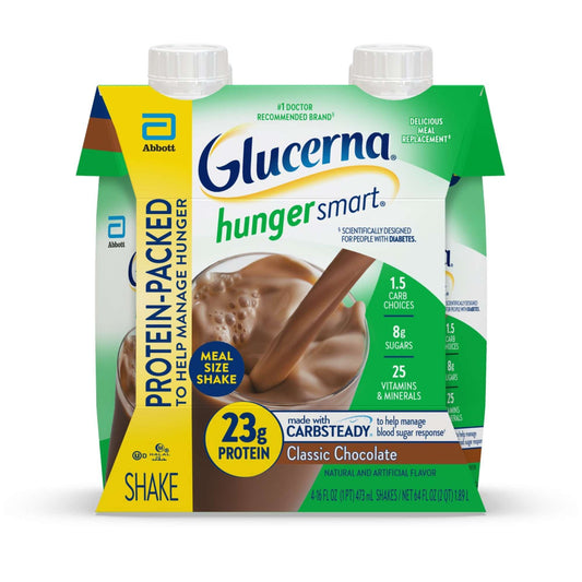 Glucerna Hunger Smart Meal Size Shakes, 23g Protein - Classic Chocolate