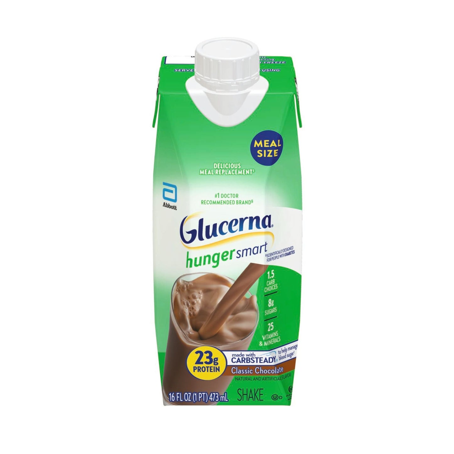 Glucerna Hunger Smart Meal Size Shakes, 23g Protein - Classic Chocolate