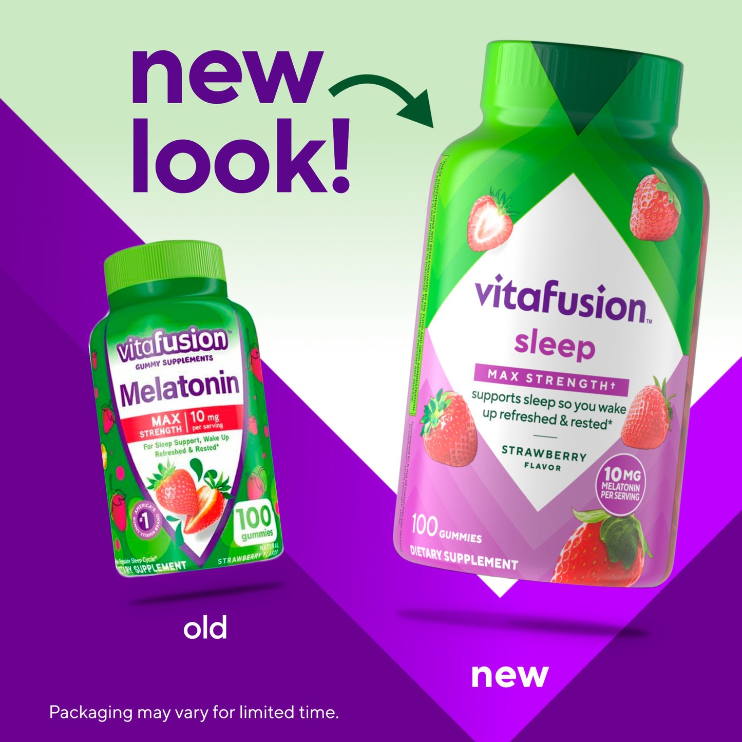 Vitafusion Max Strength Melatonin 10 mg Gummies - Strawberry