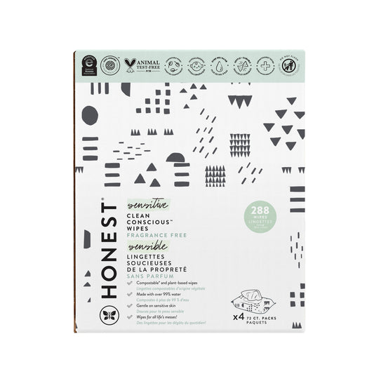 The Honest Company Clean Conscious Sensitive & Fragrance Free Baby Wipes 4 Pk