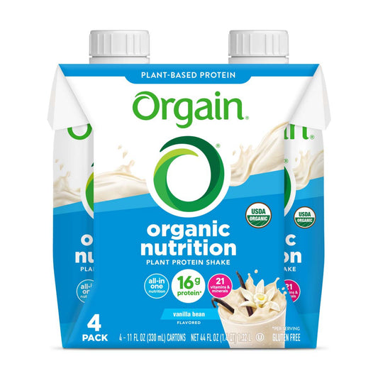 Orgain Organic 16g Plant Protein Shakes 4 pk - Vanilla Bean