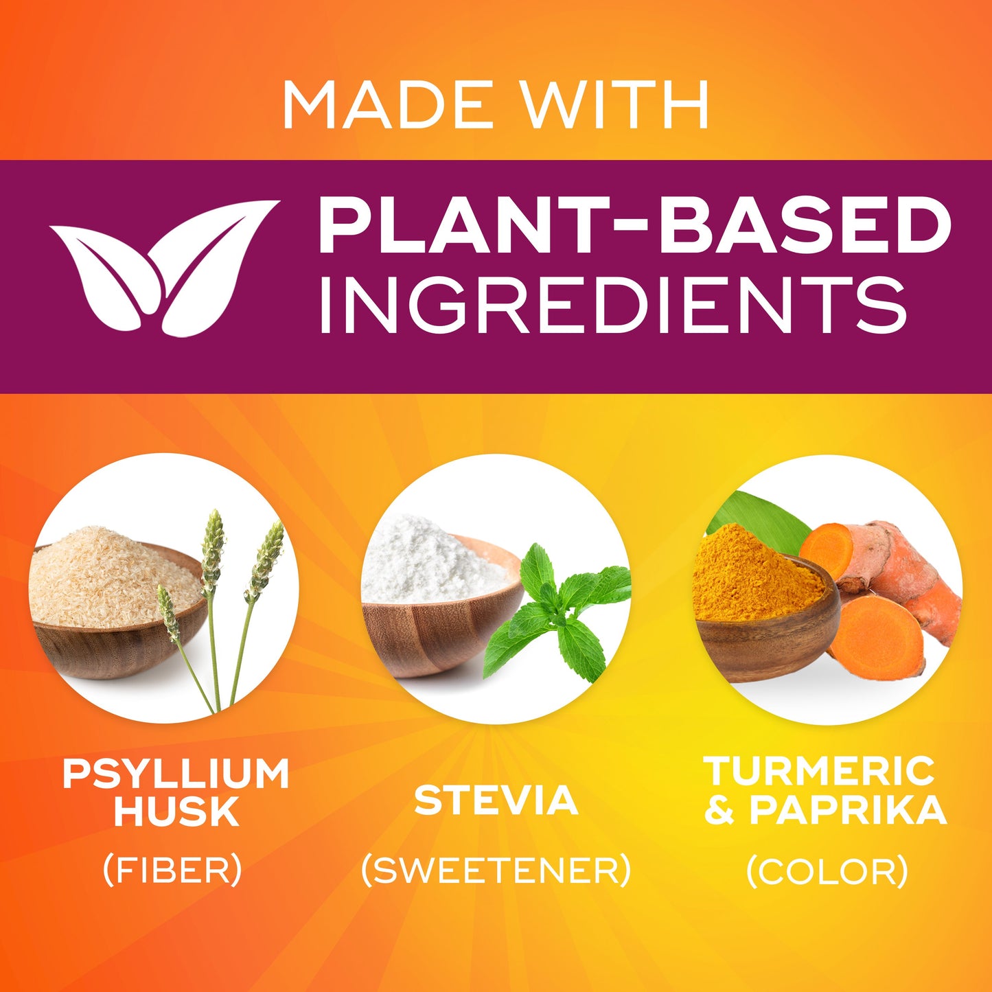 Metamucil Premium Blend Fiber Supplement, Daily Fiber Powder for Digestive Health, with Stevia Plant-Based Sweetener, Sugar-Free, Orange Flavor