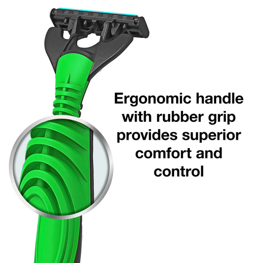 Hill Country Essentials Men's Speed3 Triple Blade Disposables Razors For Sensitive Skin