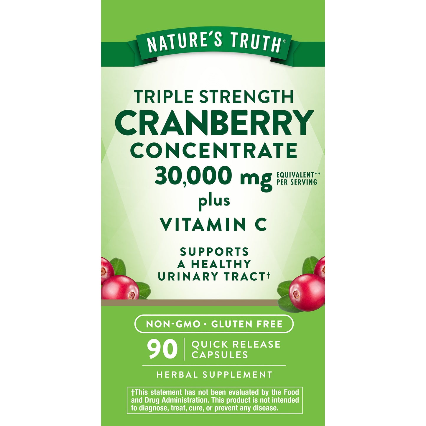 Nature's Truth Triple Strength Cranberry Concentrate Capsules