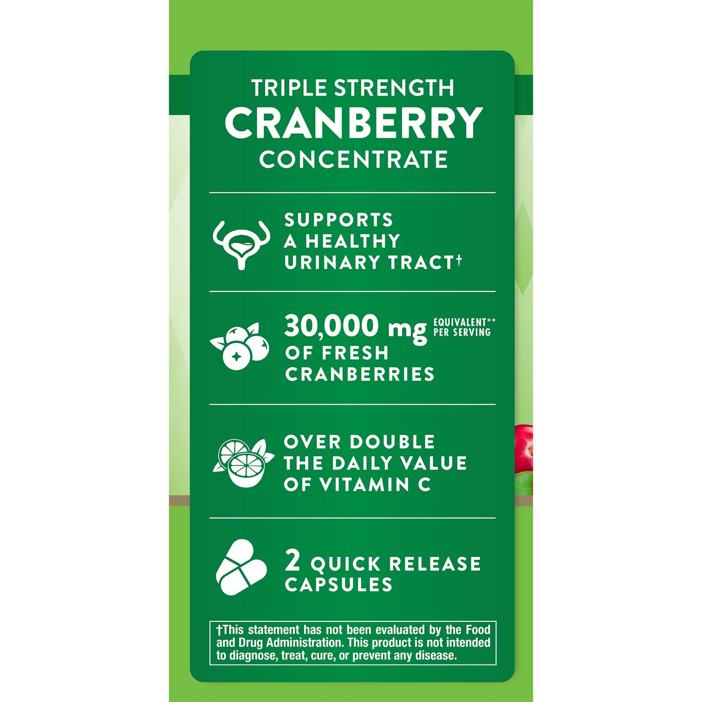 Nature's Truth Triple Strength Cranberry Concentrate Capsules
