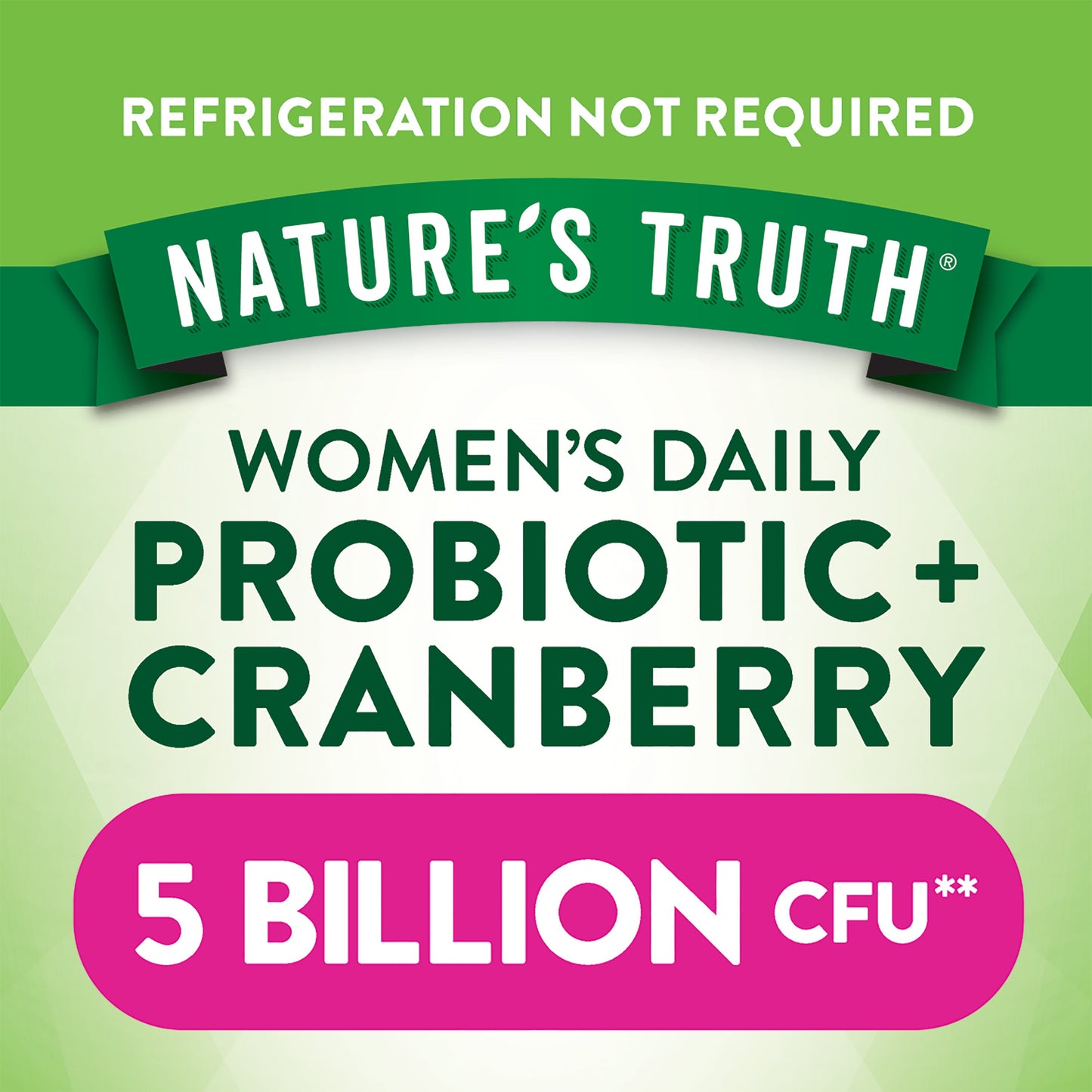 Nature's Truth Women's Probiotic + Cranberry Vegetarian Capsules