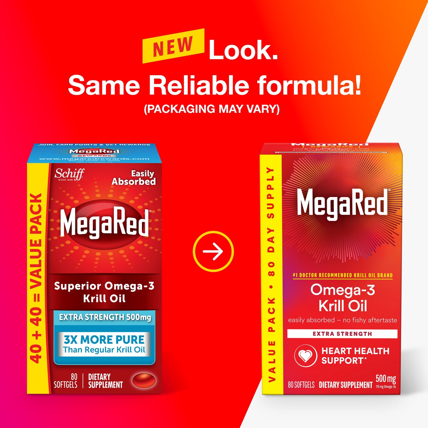 MegaRed 500mg Extra Strength Omega-3 Krill Oil