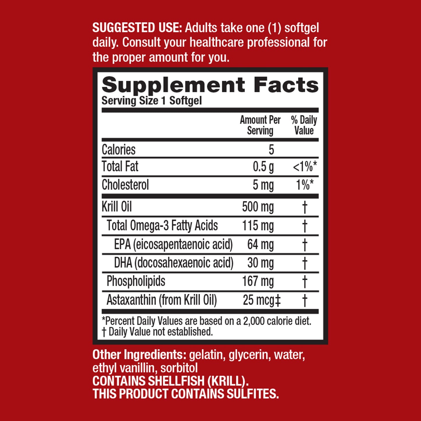 MegaRed 500mg Extra Strength Omega-3 Krill Oil