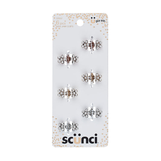 Scunci Mini Rhinestone Jaw Clips