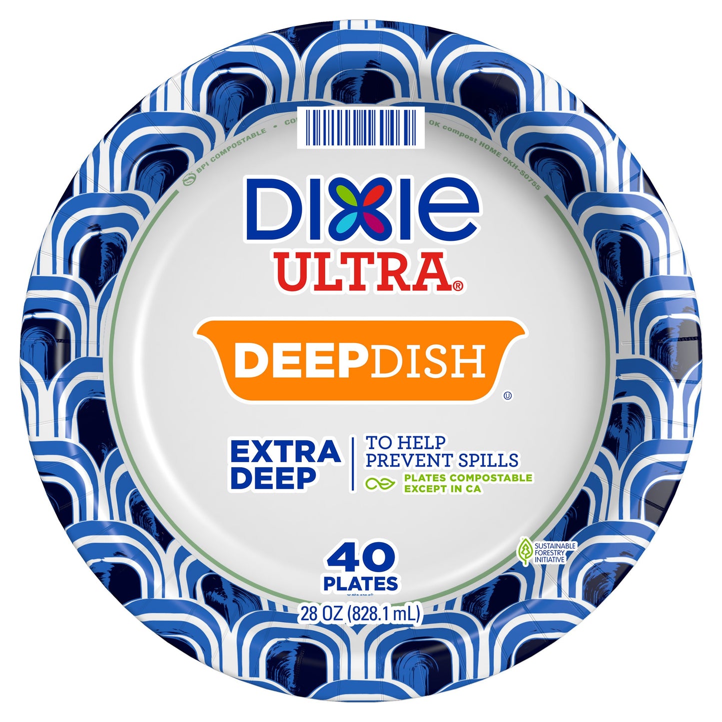 Dixie Ultra  9 in Compostable Deep Dish Paper Plates