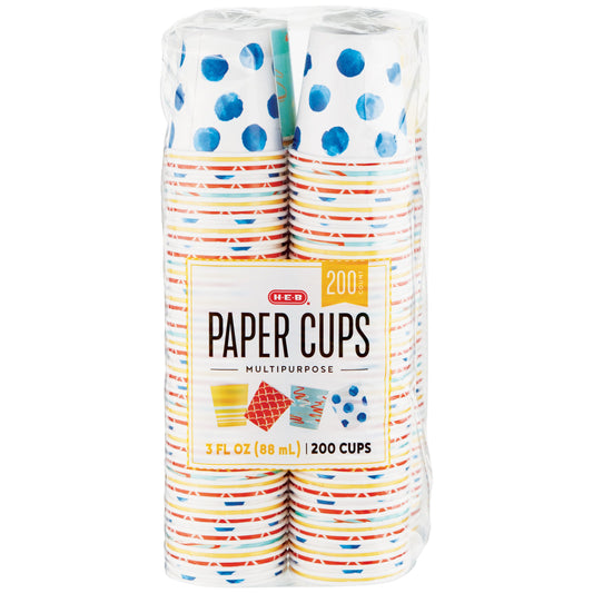 H-E-B 3 oz Multipurpose Paper Cups