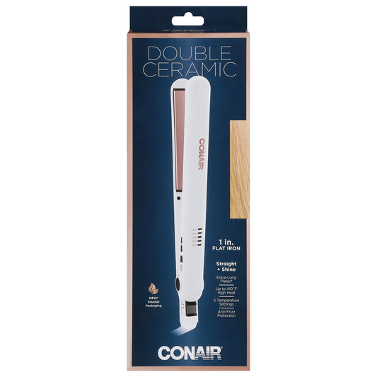 Conair Double Ceramic 1" Flat Iron Rose Gold