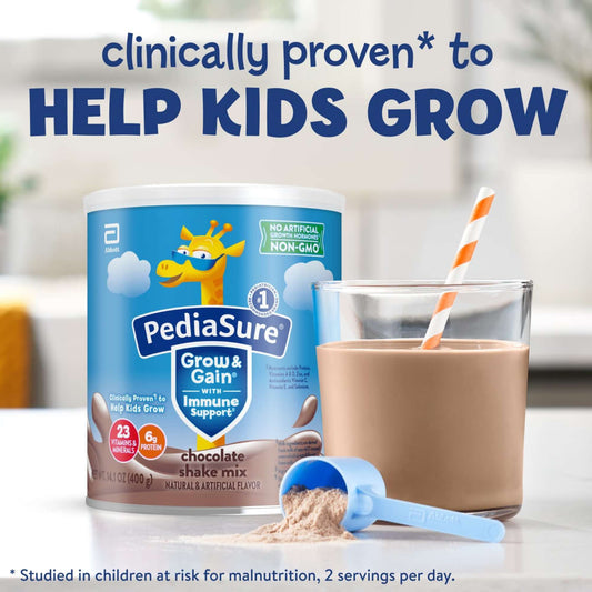 PediaSure Grow & Gain with Immune Support 6g Protein Shake Mix for Kids - Chocolate