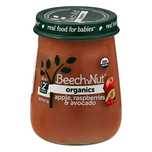 Beech-Nut Organics Stage 2 Baby Food - Apple Raspberries & Avocado