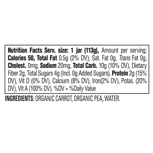 Happy Baby Organics Stage 2 Baby Food - Carrots & Peas