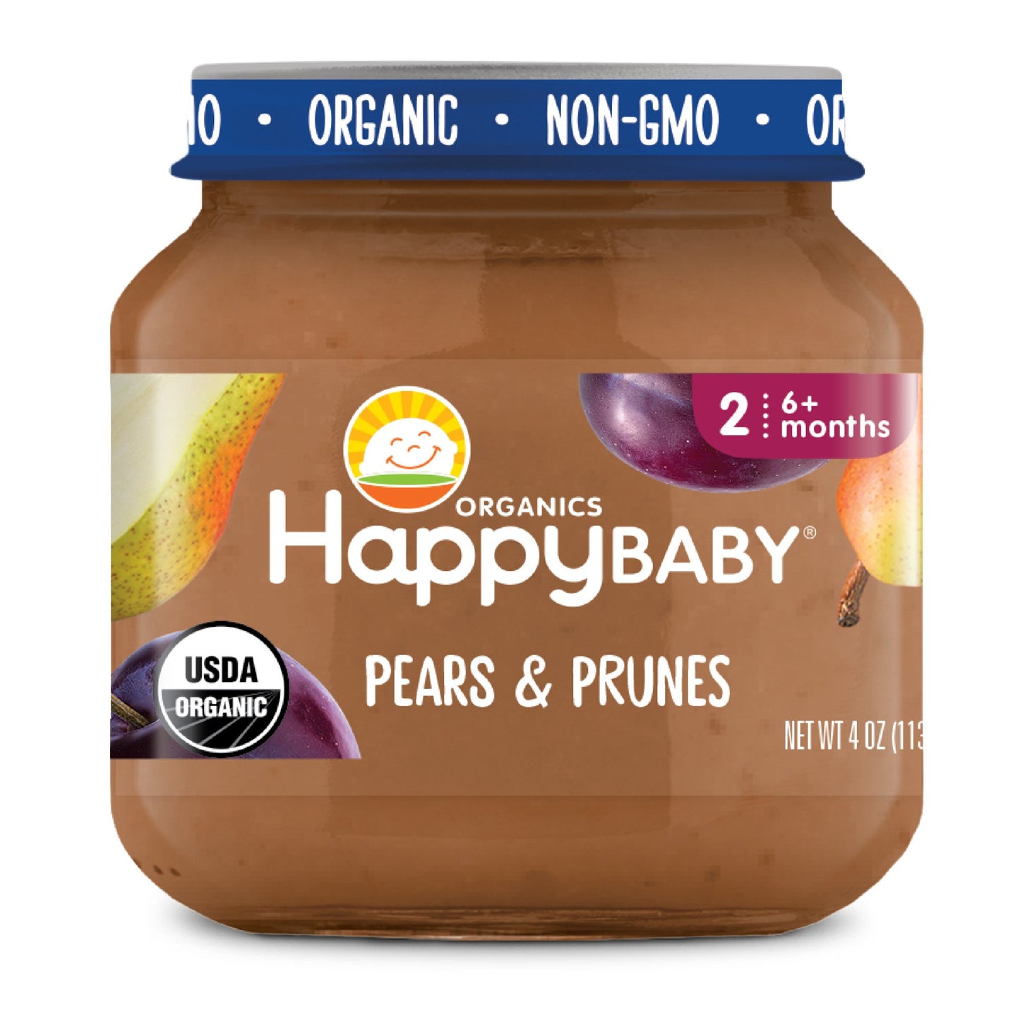 Happy Baby Organics Stage 2 Baby Food - Pears & Prunes