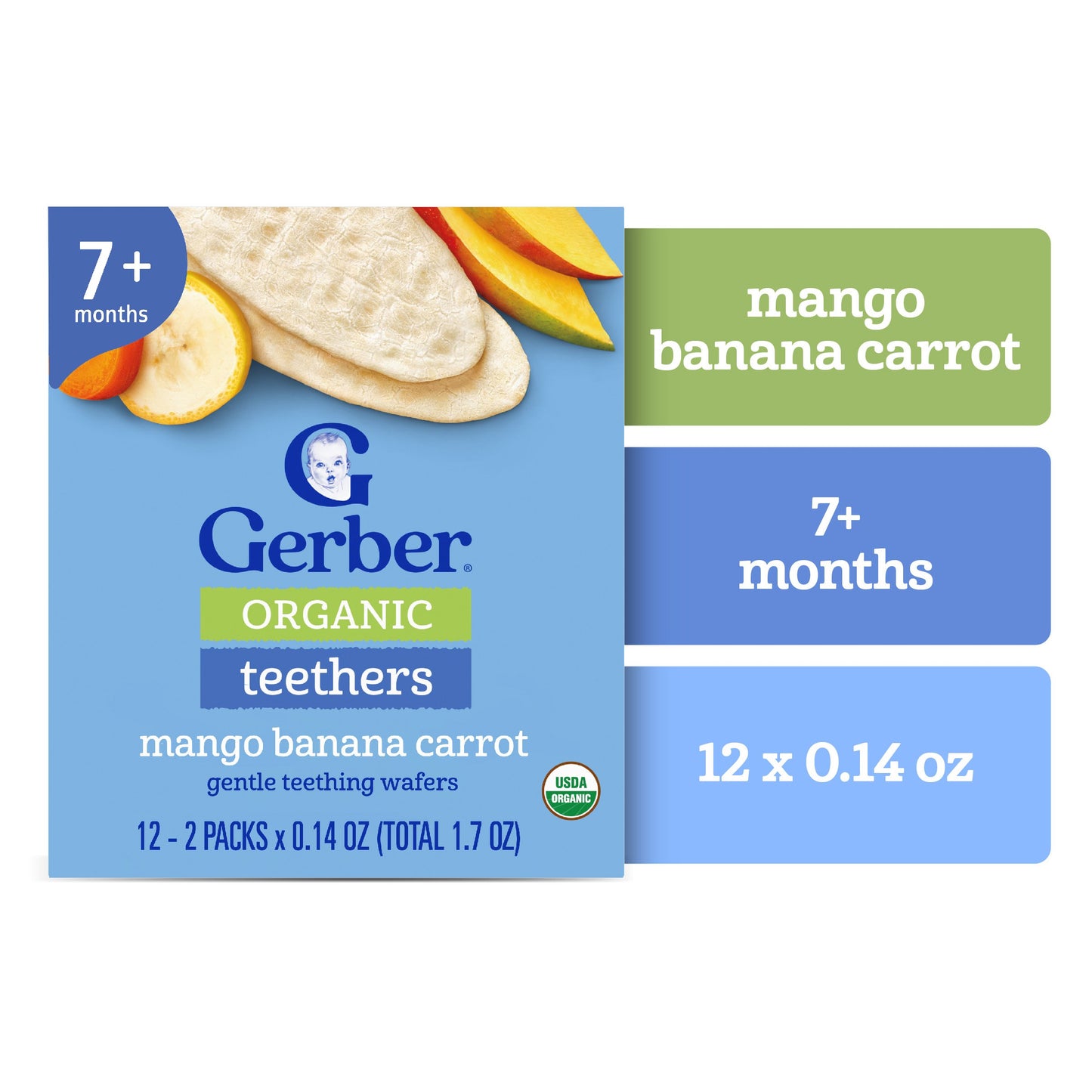 Gerber Organic for Baby Teethers - Mango Banana & Carrot