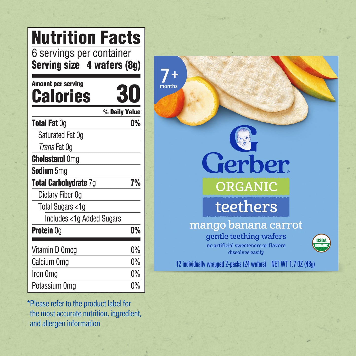Gerber Organic for Baby Teethers - Mango Banana & Carrot