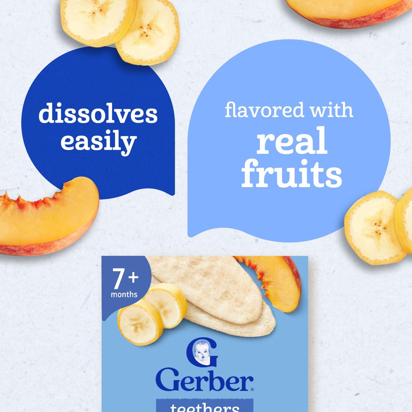 Gerber Snacks for Baby Teethers - Banana & Peach
