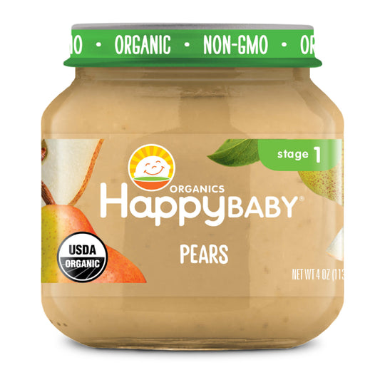 Happy Baby Organics Stage 1 Baby Food - Pears